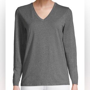 Lands' End Gray Long Sleeve Tee